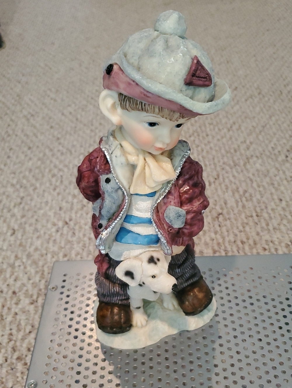 A Vintage Country Boy Figurine with Dog